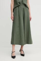 United Colors of Benetton vászon szoknya zöld, midi, harang alakú, 4AGHD004L - zöld XS