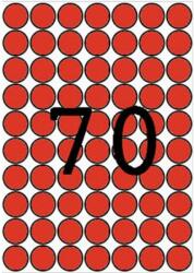 APLI Etikett, 19 mm kör, színes, A5 hordozón, APLI, piros, 560 etikett/csomag (12105) - nyomtassingyen