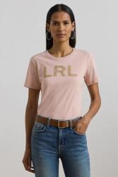 Lauren Ralph Lauren pamut póló - narancssárga XS