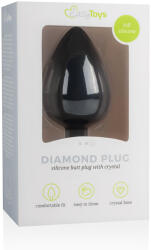 EasyToys - plug anal cu diamant - mare - negru