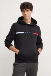 Tommy Hilfiger felső fekete, férfi, nyomott mintás, kapucnis, MW0MW37361 - fekete L