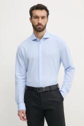 HUGO BOSS pamut ing férfi, olasz galléros, slim, 50527675 - kék 41