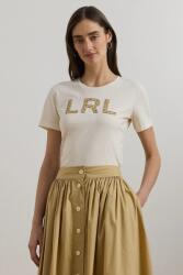 Lauren Ralph Lauren pamut póló - bézs XS - answear - 35 990 Ft