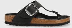 Birkenstock bőr flip-flop Gizeh Big Buckle fekete, női, lapos talpú, 1023334 - fekete Női 36