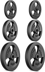 Marbo Sport Öntöttvas háromfogantyús súlyzótányérok ø31 mm Marbo Sport 60 kg fekete Súlytárcsa