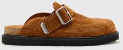 AllSaints papucs velúrból Randal Mule barna, M003FC - barna Férfi 44