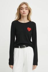 KARL LAGERFELD gyapjú pulóver - fekete XS - answear - 55 990 Ft