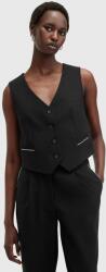 AllSaints mellény gyapjú keverékből ATLAS KRYS WAISTCOAT - fekete 34