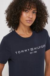 Tommy Hilfiger pamut póló női, sötétkék - sötétkék XS