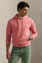 Ralph Lauren pamut melegítőfelső piros, sima, kapucnis, 710916690 - rózsaszín XXL