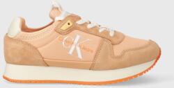 Calvin Klein sportcipő YW0YW00840 RUNNER SOCK LACEUP NY-LTH W LACE UP - narancssárga Női 40