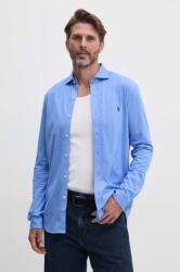 Ralph Lauren pamut ing férfi, galléros, regular - kék M - answear - 63 990 Ft