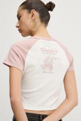 HUGO Blue pamut póló - rózsaszín S