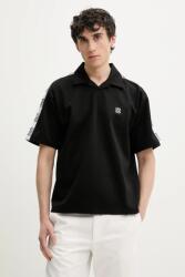 HUGO poló fekete, férfi, nyomott mintás, 50531311 - fekete XXL