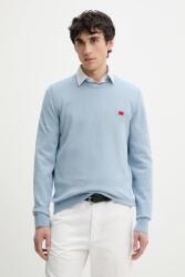 HUGO BOSS pamut pulóver könnyű, fekete, 50475083 - kék M