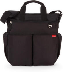 Skip Hop Duo Signature Pelenkázótáska Fekete - Ikonikus, Tágas és Praktikus Baba-Mama Táska Pelenkázó Alátéttel és Szervező Rekeszekkel