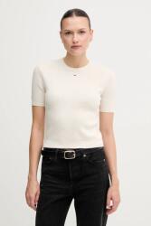 Tommy Hilfiger pamut pulóver könnyű, sárga, DW0DW19336 - bézs XS