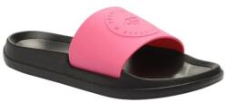 4F Női F045A logós csúszdás papucsok fekete|rózsaszín