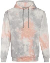 Just Hoods Batikolt pulóver - Szürke / rózsaszín / márvány | 2XL (JH022-1000326704)