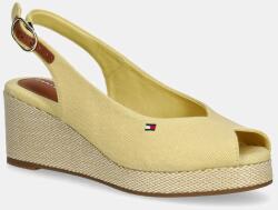 Tommy Hilfiger szandál FLAG MID WEDGE ESPAD SLINGBACK sárga, FW0FW08595 - sárga Női 36