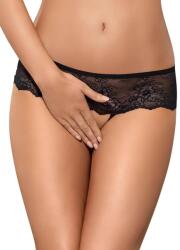 Obsessive Merossa - strasszos, nyitott női tanga - fekete (5901688213384) - shop