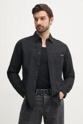 Calvin Klein len ing férfi, galléros, fekete, regular, J30J327295 - fekete M