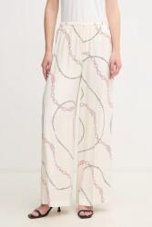 Tommy Hilfiger nadrág női, bézs, magas derekú széles, WW0WW44542 - bézs 42