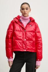 Tommy Jeans rövid kabát női, piros, téli, oversize, DW0DW20210 - piros M