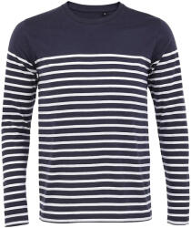 SOL'S Férfi Matelot csíkos hosszú ujjú póló M fehér|kék