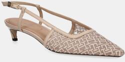 Tommy Hilfiger tűsarkú MONO SQUARED TOE KITTEN SLINGB bézs, FW0FW08746 - bézs Női 36