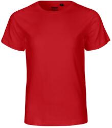 Neutral Rövid ujjú gyerek póló organikus Fairtrade biopamutból - Piros | 128/134 (NE-O30001-1000133078)
