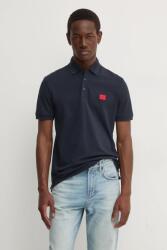 HUGO pamut póló nyomott mintás - sötétkék S - answear - 28 990 Ft