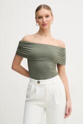 GUESS felső CHARLOTTE zöld, női, sima, W5GP08 KACM2 - zöld XL