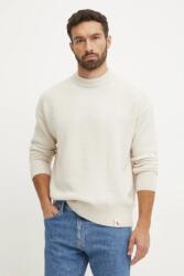 Calvin Klein gyapjúkeverék pulóver könnyű, férfi, bézs, J30J326737 - bézs XXL