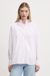 Guess Jeans pamut ing női, galléros, rózsaszín, relaxed, W5RH94 WGZ11 - rózsaszín M