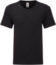 Fruit of the Loom Unisex felnőtt ikonikus Vnyakú póló 5XL fekete