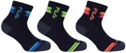 Fila Zokni 3-pack Junior Quarter Navy/Black 27-30 fekete|kék|narancssárga|zöld