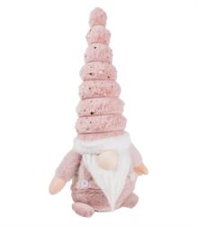  Dekoráció manó sapkában álló plüss arany flitterrel 22x43cm rózsaszín (074079)