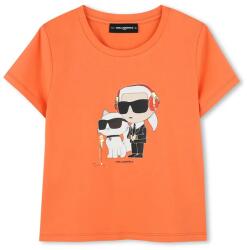 KARL LAGERFELD gyerek pamut póló - narancssárga 162 - answear - 16 790 Ft