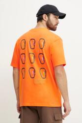 The North Face pamut póló Nuptse Oversized - narancssárga L