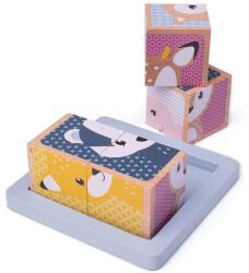 Bigjigs Toys Bigjigs Baby Cuburi din lemn Woodland
