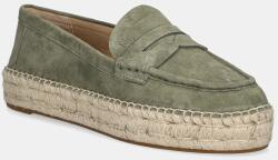 Lauren Ralph Lauren espadrilles velúrból Luize Loafer zöld, 802953958008 - zöld Női 37