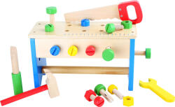 Legler Banc de lucru din lemn și cutie cu unelte 2 în 1 Set bricolaj copii
