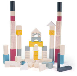 Bigjigs Toys Găleată cu 50 de cuburi