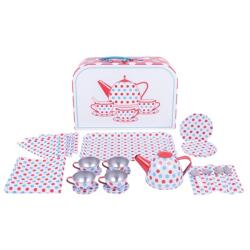Bigjigs Toys Set de ceai cu buline în valiză Bucatarie copii