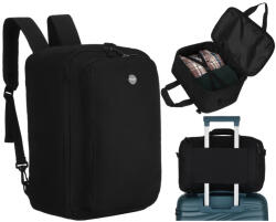  Peterson Utazó Hátizsák- Kézipoggyász- PTN WRONA-9638 BLACK- Fekete- (5903051279638)
