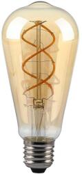 V-TAC 4.8W borostyán E27 dimmelhető spirál filament ST64 LED égő, 1800K - SKU 217416 (217416)