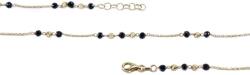 Ékszershop Fekete bogyós sárga arany nyaklánc (1319538)