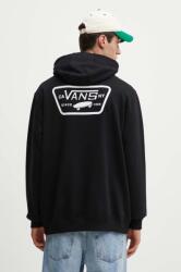Vans pamut melegítőfelső fekete, férfi, nyomott mintás, kapucnis, VN000HNZBLK1 - fekete M