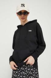 Vans pamut melegítőfelső fekete, női, nyomott mintás, kapucnis - fekete M